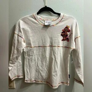 NWT Disney Minnie Mouse Rainbow Yarn Youth Spirit Jersey size M